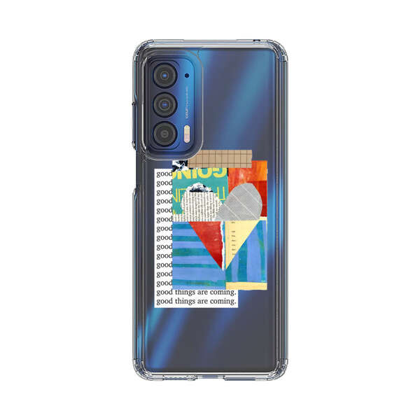 Colorful Abstract Collage with Geometric Shapes Motorola Edge (2021) Case