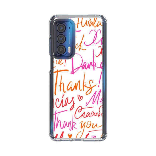 Colorful Thank You Multilingual Pattern Motorola Edge (2021) Case