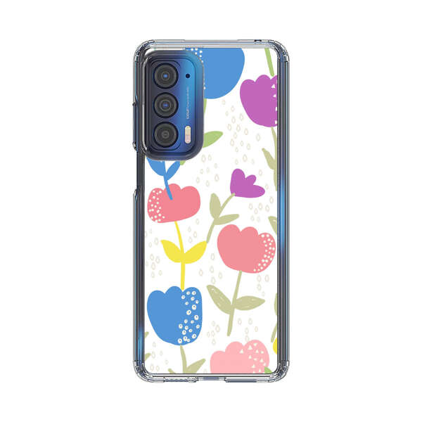 Colorful Tulip Floral Pattern Motorola Edge (2021) Case
