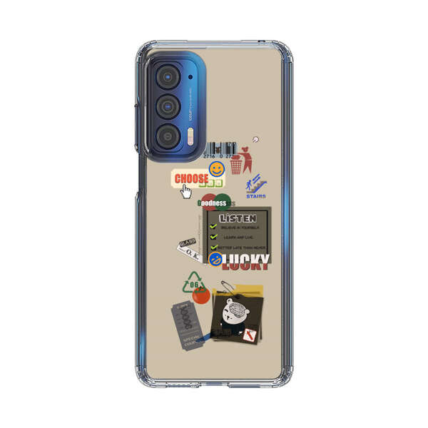 Creative Collage of Motivational Elements Motorola Edge (2021) Case