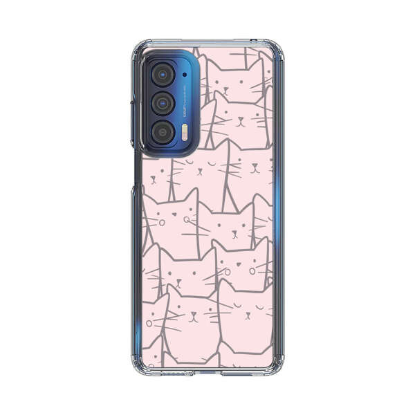 Cute Hand Drawn Cat Pattern Motorola Edge (2021) Case