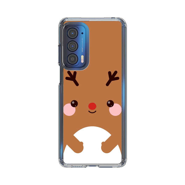 Cute Minimalist Reindeer Cartoon Motorola Edge (2021) Case