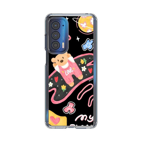 Cute Teddy Bear Love Space Design Motorola Edge (2021) Case