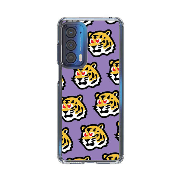 Cute Tiger with Heart Eyes Pattern Motorola Edge (2021) Case