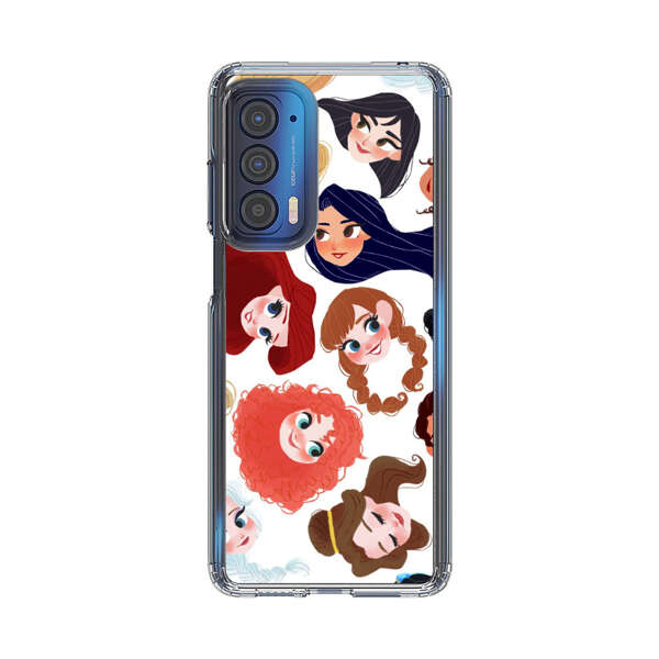 Diverse Animated Girl Faces Motorola Edge (2021) Case