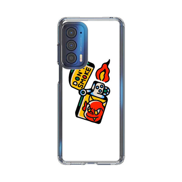 Don't Smoke Vintage Lighter with Devil Face Motorola Edge (2021) Case