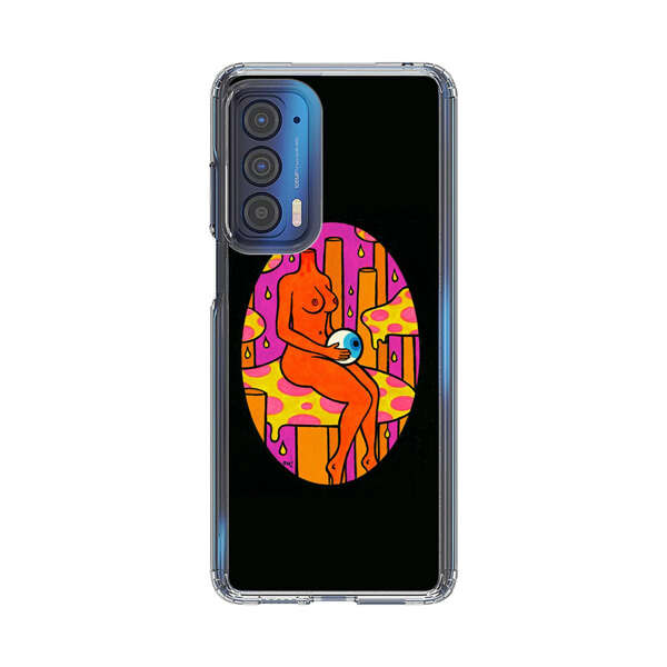Faceless Nude Figure Holding Sphere Abstract Art Motorola Edge (2021) Case