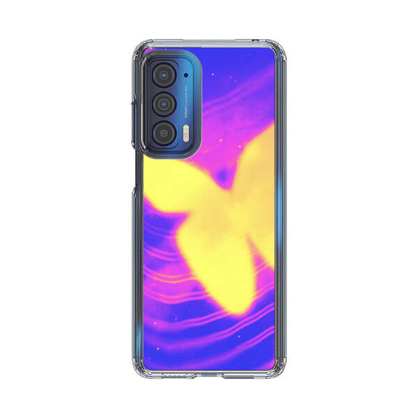 Glowing Purple and Yellow Butterflies Motorola Edge (2021) Case