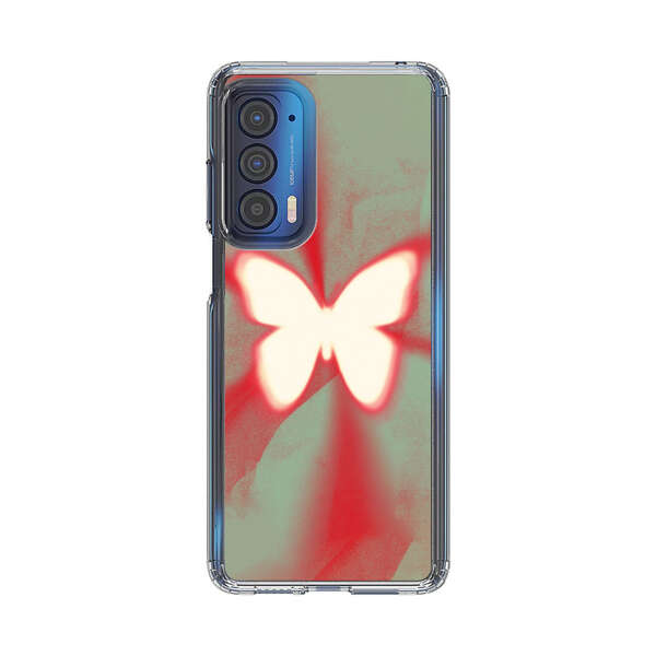 Glowing White Butterfly Abstract Radiant Design Motorola Edge (2021) Case