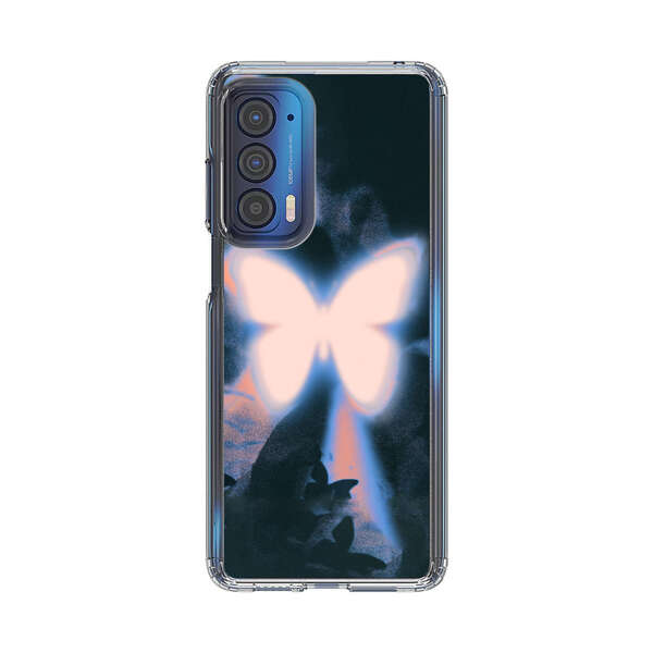 Glowing White Butterfly Motorola Edge (2021) Case