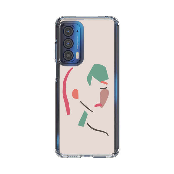 Minimalist Abstract Line Art Woman Face Motorola Edge (2021) Case