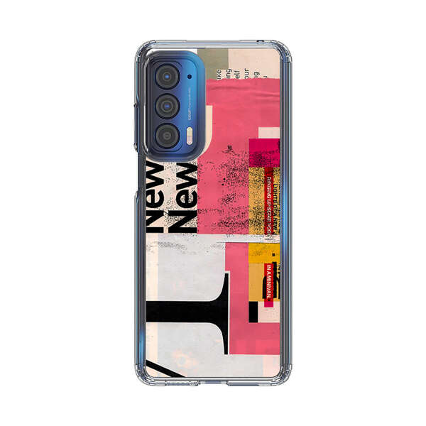 Modern Abstract Collage Artwork Motorola Edge (2021) Case