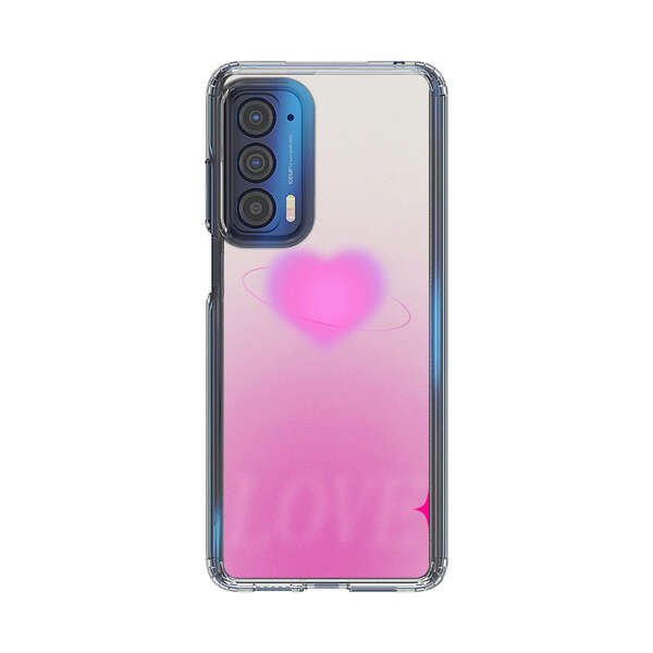 Pink Glowing Heart Love Sparkle Motorola Edge (2021) Case