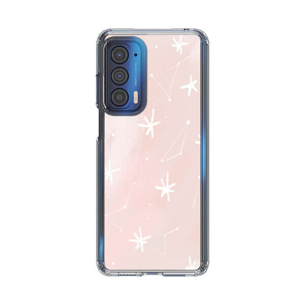 Pink Stars and Constellation Pattern Motorola Edge (2021) Case