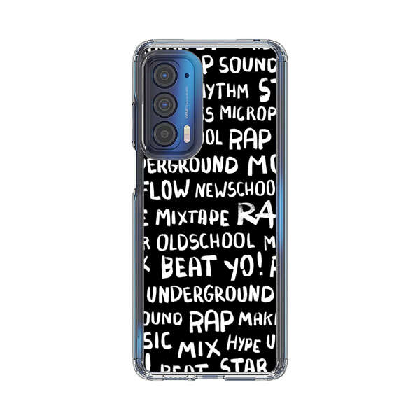 Rap Hip Hop Words Collage Motorola Edge (2021) Case
