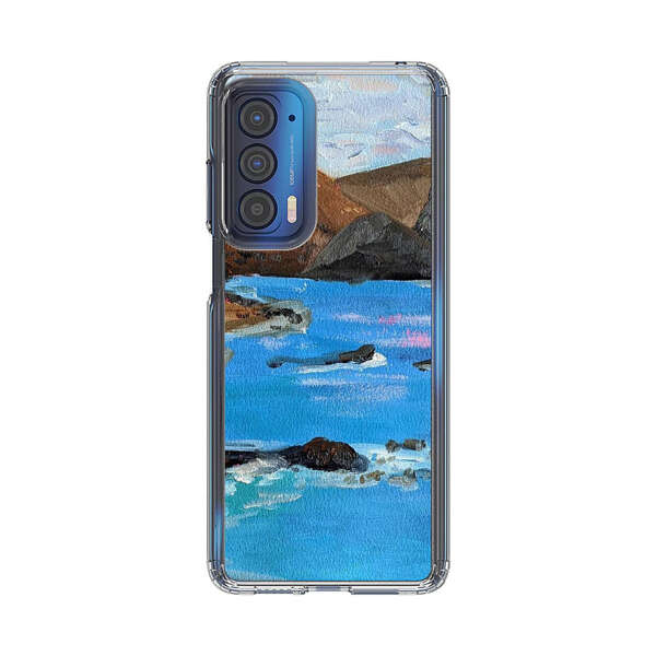 Rocky Coastline Ocean Painting Motorola Edge (2021) Case