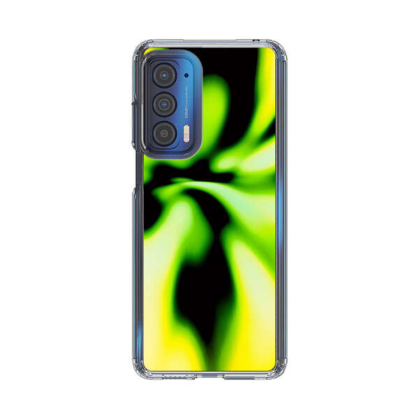 Vibrant Abstract Green and Yellow Swirl Motorola Edge (2021) Case