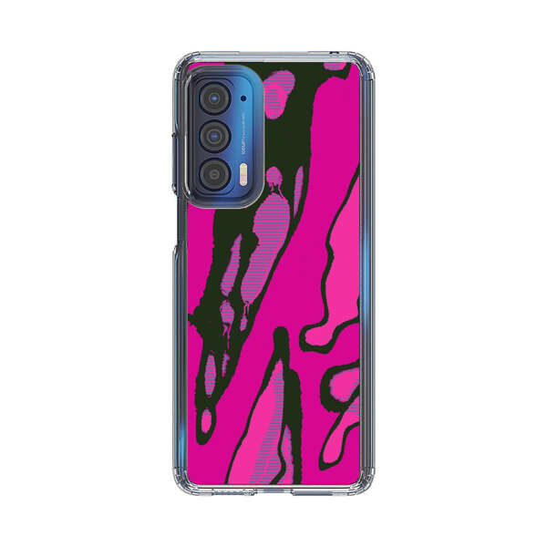 Vibrant Abstract Magenta Black Pattern Motorola Edge (2021) Case