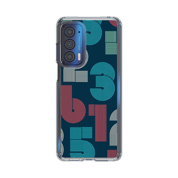 Vibrant Seamless Pattern of Colorful Stylized Numbers Motorola Edge (2021) Case