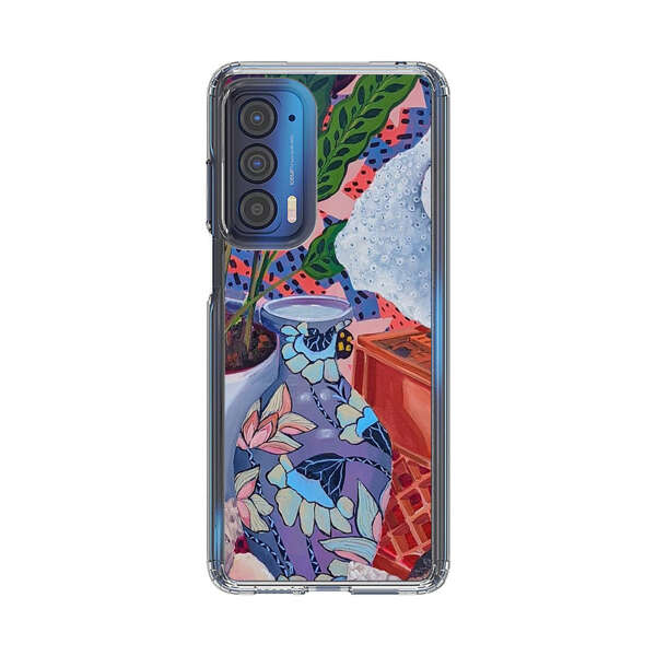 Vibrant Still Life with Plants and Vase Motorola Edge (2021) Case