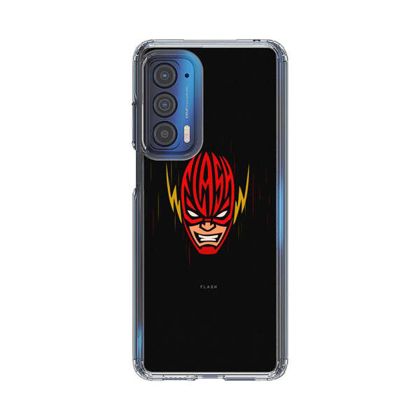 Vibrant Superhero Face with Lightning Bolts Motorola Edge (2021) Case