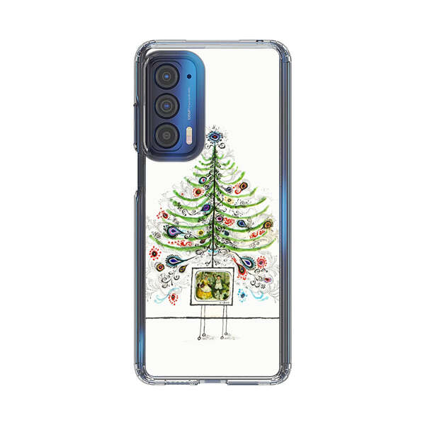Whimsical Christmas Tree Artistic Design Motorola Edge (2021) Case