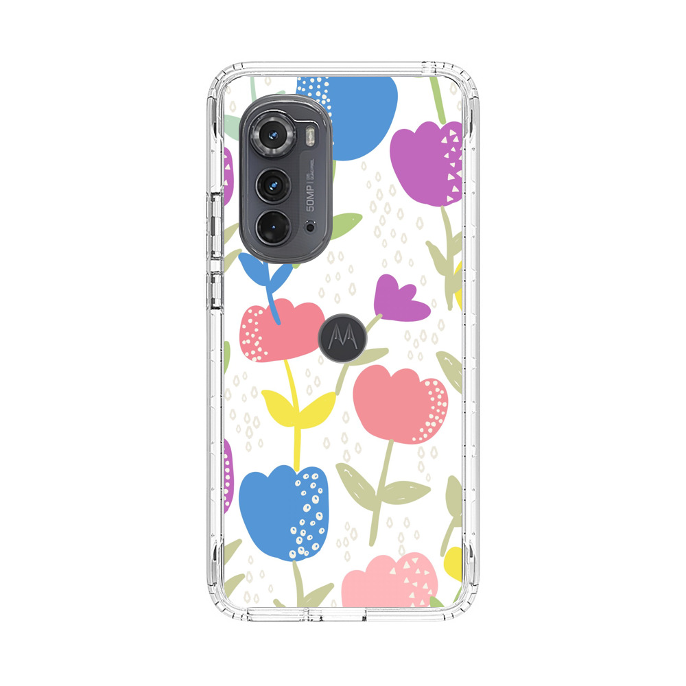 Colorful Tulip Floral Pattern Motorola Edge (2022) Case