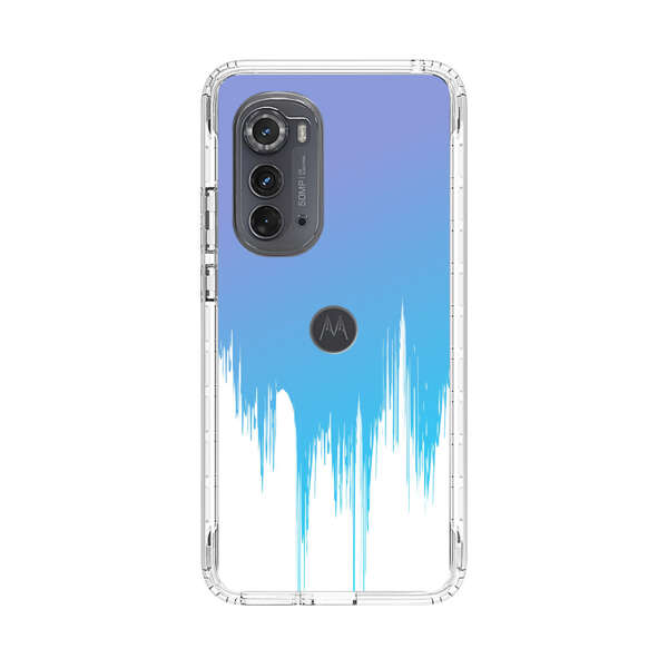 Abstract Blue and Purple Dripping Paint Motorola Edge (2022) Case