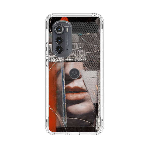 Abstract Collage Close Up Face Motorola Edge (2022) Case