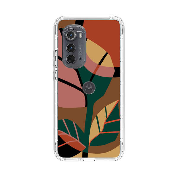 Abstract Geometric Leaves Design Motorola Edge (2022) Case