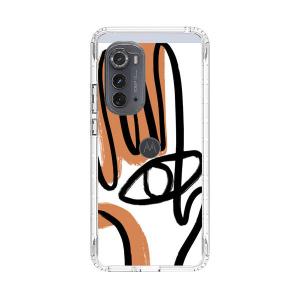 Abstract Minimalist Hand with Eye Motorola Edge (2022) Case