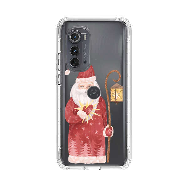 Charming Santa Claus Holding Glowing Heart and Lantern Motorola Edge (2022) Case