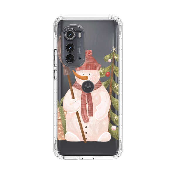 Charming Winter Snowman Illustration Motorola Edge (2022) Case