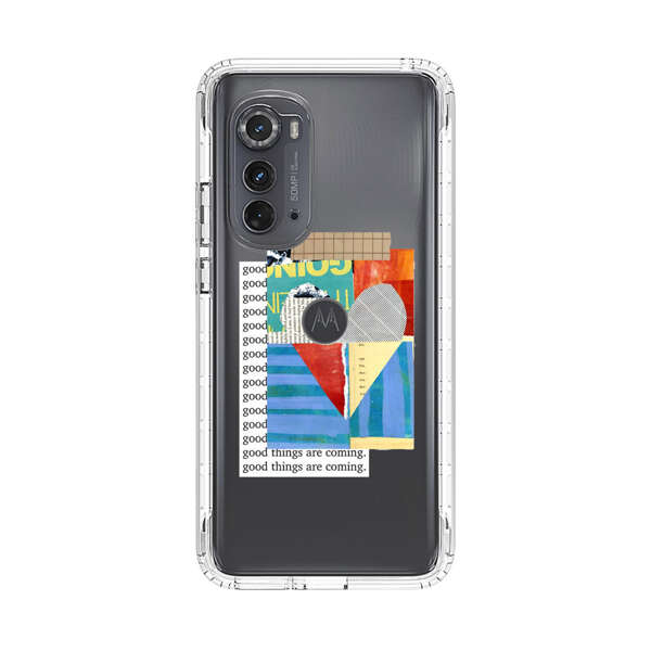 Colorful Abstract Collage with Geometric Shapes Motorola Edge (2022) Case