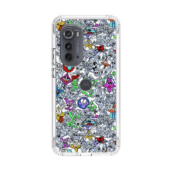 Colorful Cartoon Graffiti Pattern Motorola Edge (2022) Case