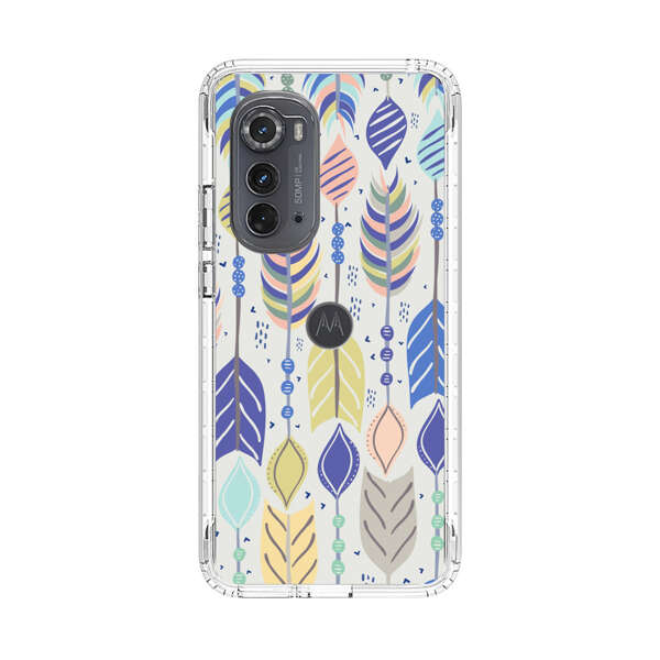 Colorful Feathers Pattern Pastel Motorola Edge (2022) Case