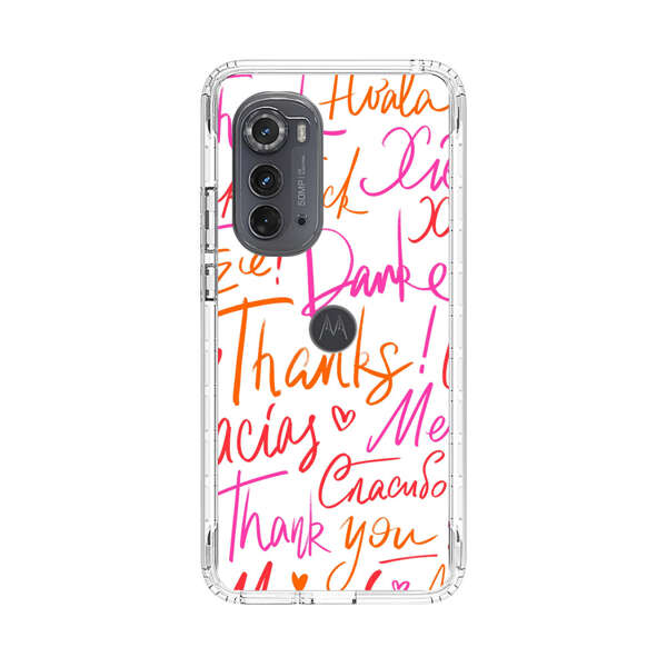 Colorful Thank You Multilingual Pattern Motorola Edge (2022) Case