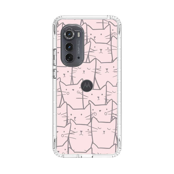 Cute Hand Drawn Cat Pattern Motorola Edge (2022) Case