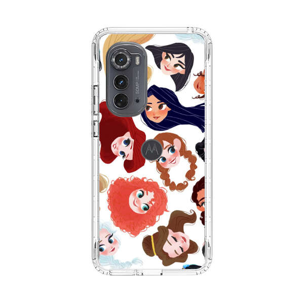 Diverse Animated Girl Faces Motorola Edge (2022) Case