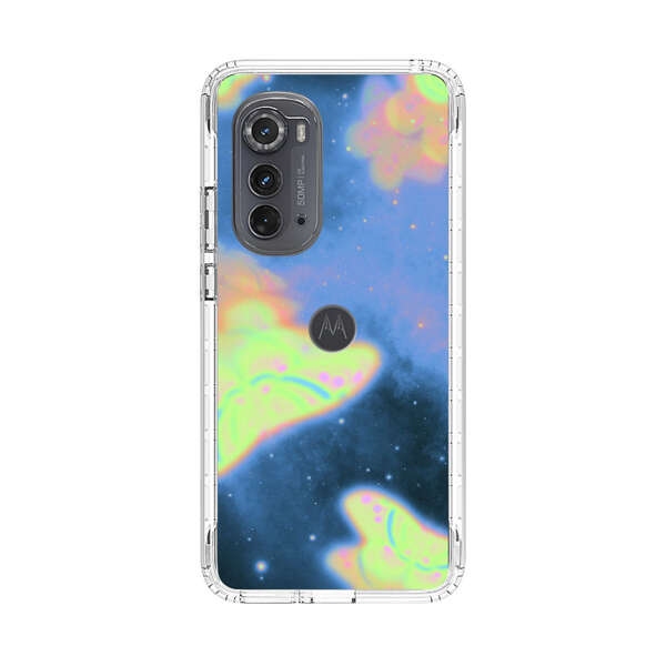 Dreamy Glowing Cosmic Butterflies Motorola Edge (2022) Case
