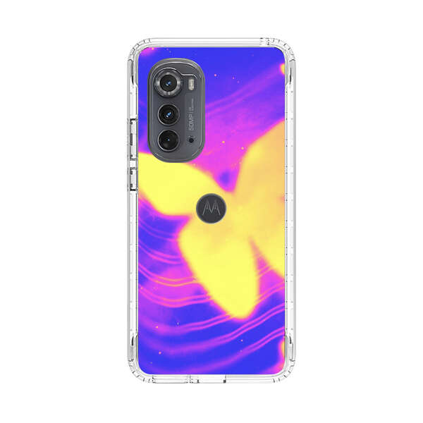 Glowing Purple and Yellow Butterflies Motorola Edge (2022) Case