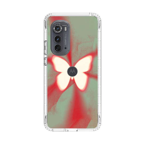 Glowing White Butterfly Abstract Radiant Design Motorola Edge (2022) Case