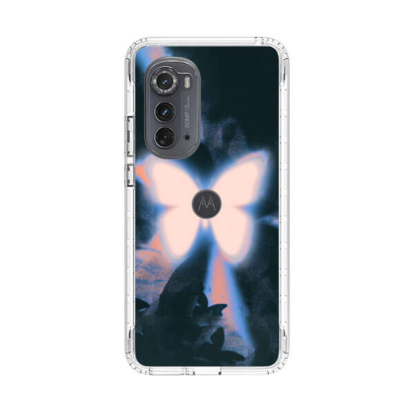 Glowing White Butterfly Motorola Edge (2022) Case