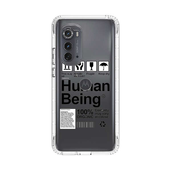 Human Being Fragile Label Design Motorola Edge (2022) Case