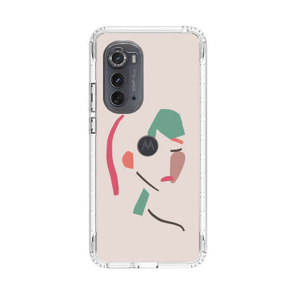 Minimalist Abstract Line Art Woman Face Motorola Edge (2022) Case
