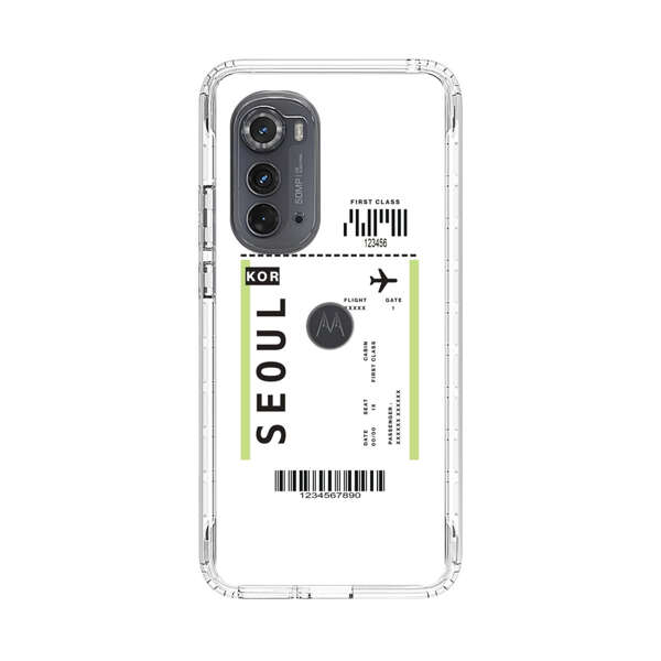 Minimalist Seoul Boarding Pass Motorola Edge (2022) Case