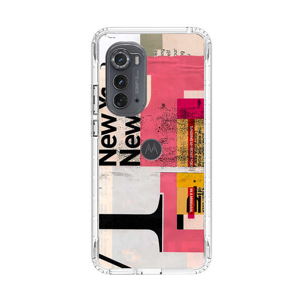 Modern Abstract Collage Artwork Motorola Edge (2022) Case