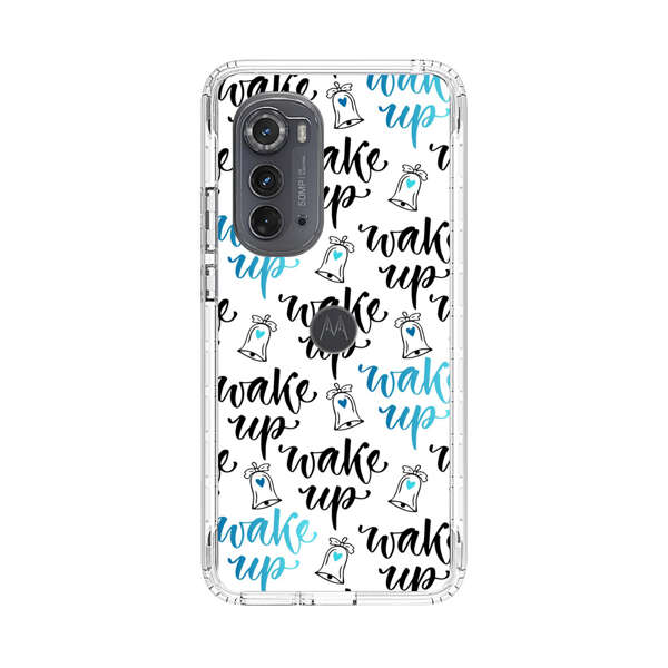 Motivational wake up call lettering pattern Motorola Edge (2022) Case
