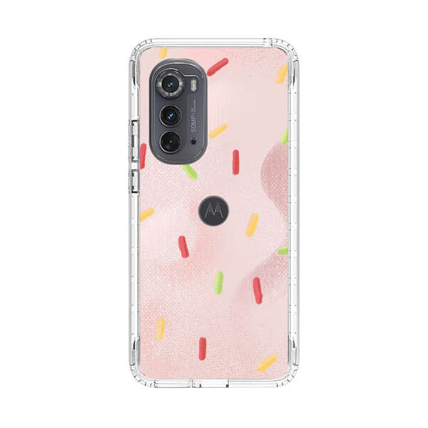 Pastel Pink Sprinkles Pattern Motorola Edge (2022) Case