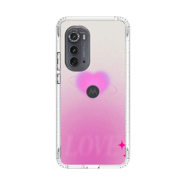 Pink Glowing Heart Love Sparkle Motorola Edge (2022) Case